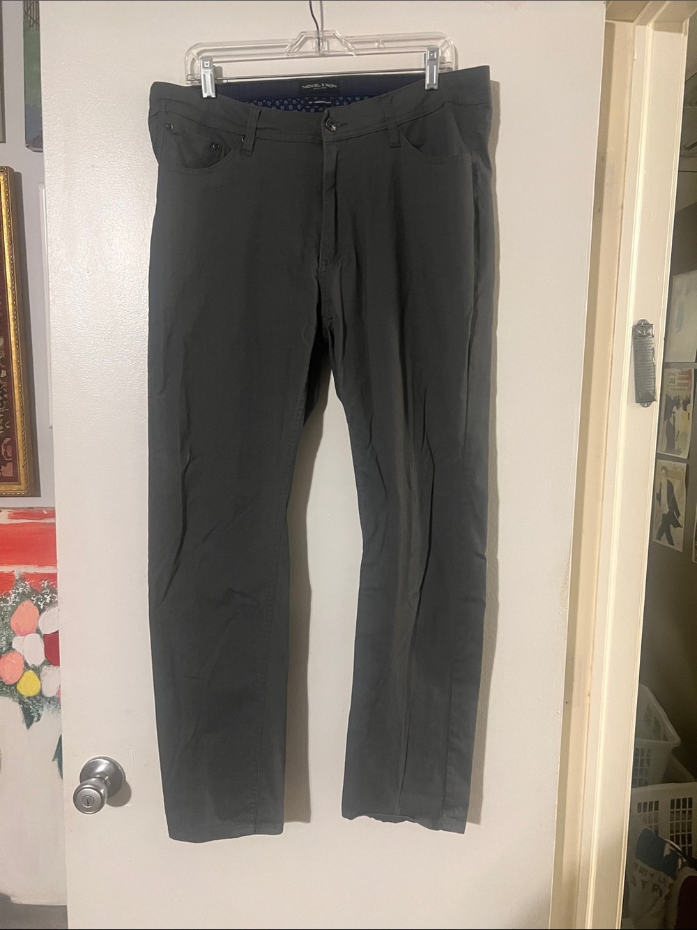 Nickel & Iron gray modern slim fit 5 pocket jeans